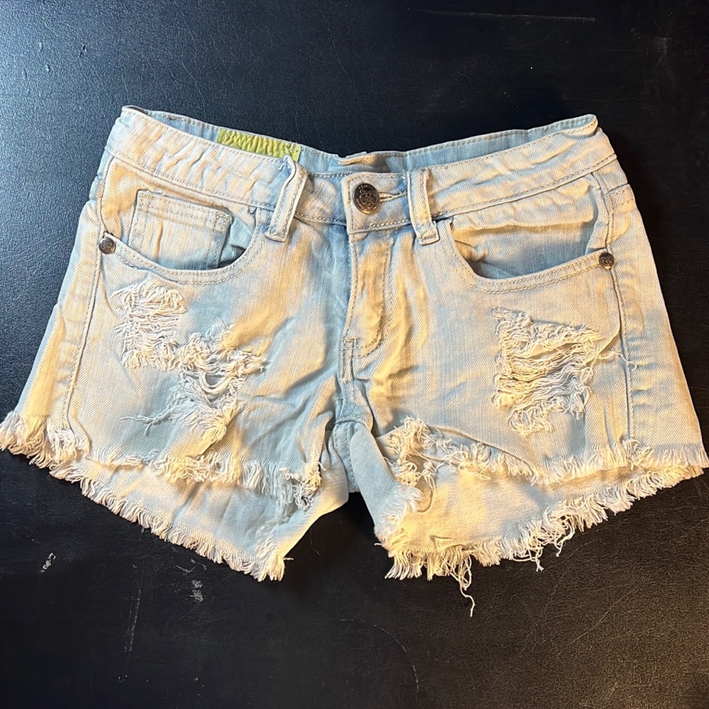 Italy made Machine Nouvelle Mode Distressed Jean Shorts